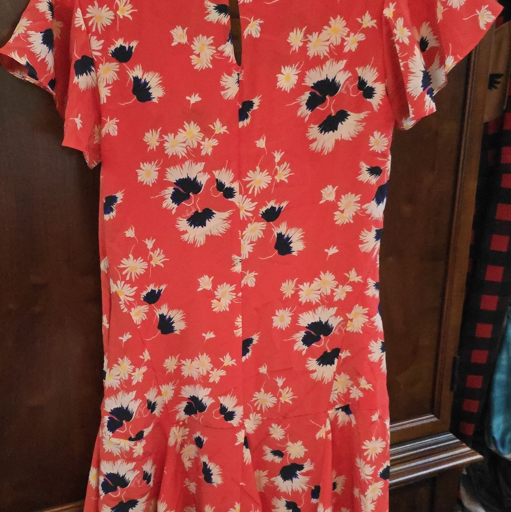 Juicy Couture Coral Red Floral Dress